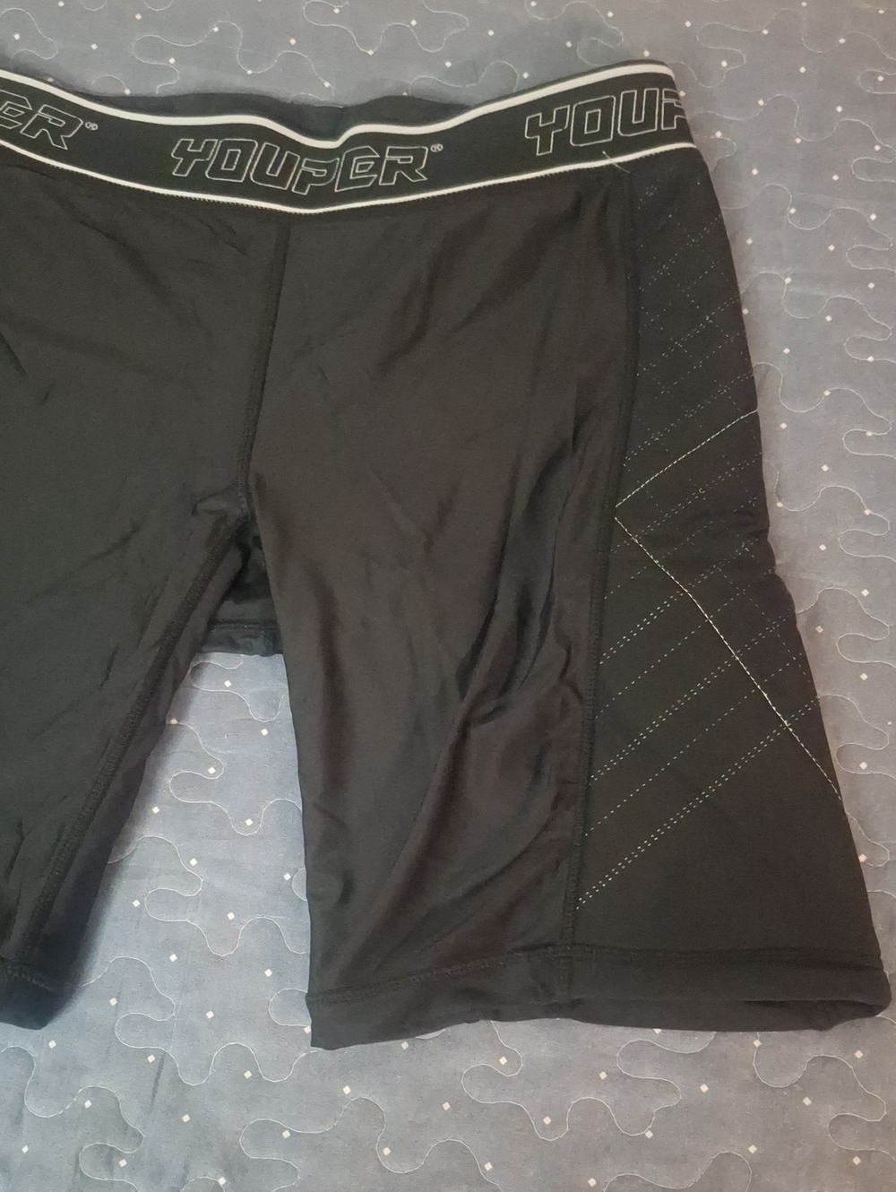 YOUper Black Athletic Padded Compression Shorts size XL